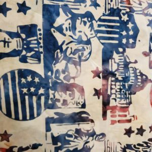 Patriotic Monuments Batik Quilting Fabric