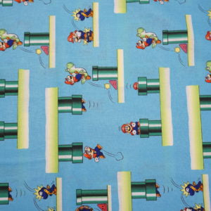Super Mario Brothers Tunnel Quilting Fabric
