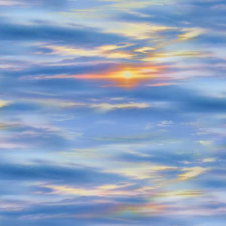 Blue Sunrise Quilting Fabric